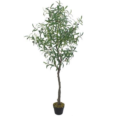 China Large Factory Price Evergreen Artificial Artificial Fiberglass Plants Eco - Friendly Wholesale Customized Olive Tree for sale