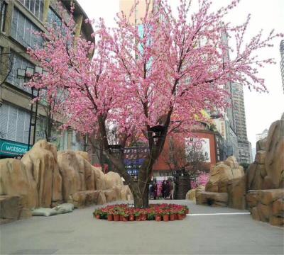 China China Large Canopy Traditional Flower Trees Indoor Outdoor Artificial Cherry Peach Blossom Tree For Sale for sale