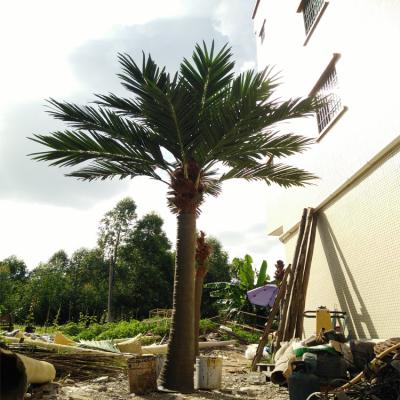 China Large Minimalist Artificial Coconut Palm Fiberglass Tree Trunk For Hotel Outdoor Decoration for sale