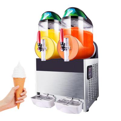 China Independent Control Safe To Use JAHWA 10L 2 Tank Stainless Steel Commercial Multi Function Cherry Orange Slush Machine for sale