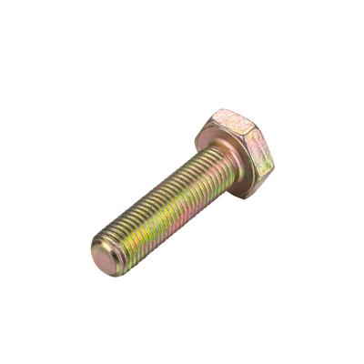 China Galvanized Stainless Steel Hex Bolt Head Screw DIN933 Hex Bolt Color Grade 4.8 8.8 M12 M16 Stainless Steel Hex Bolt Head Screw for sale