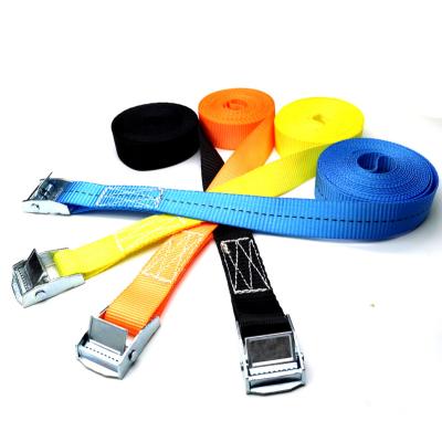 China Outdoor Polyester Accessories 1inch Cam Buckle For Webbing Strap Lashing Motorcycle Tie Down Tie Down 250kgs Ratchet Tie Down zu verkaufen