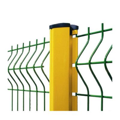 China Easily Assembled Welded Mesh Column Pvc Coated Garden 3D Fishing Shape Post Fence for sale