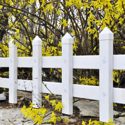 China Viable Head Fence White Pvc Decorative Vinyl Fence Garden Pvc Plastic for sale