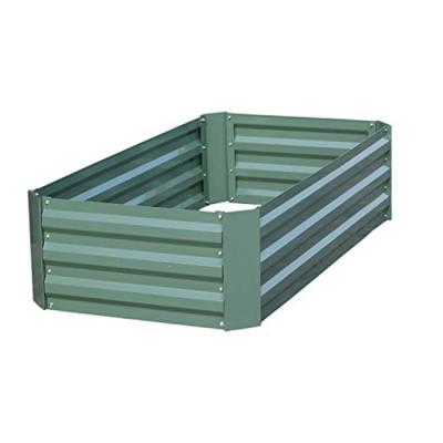 China Easy Assemble Garden Large Outdoor Galvanized Steel Garden Raised Flower Grow Bed for sale