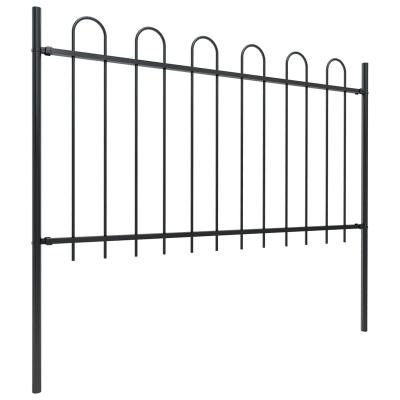 China Wrought Iron Best Price Zinc Steel Fence Easily Assembled Top Galvanized Black Steel Fence for sale