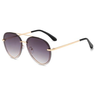 China Fashion Sunglasses Sun Glass Sunglasses Shape 2019 Trendy Women Gradient Light Purple Stainless Dark Blue Light for sale