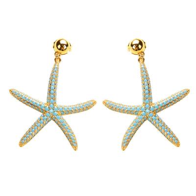 China Gorgeous Accessories Women's Holiday Earrings Starfish Series Ocean Style Bohemian Earrings for sale