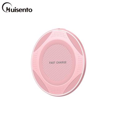 China HUISENTO Universal Mobile Phone QI Pad 10w Wireless Fast Charging Smart Wireless Charging With Cable for sale