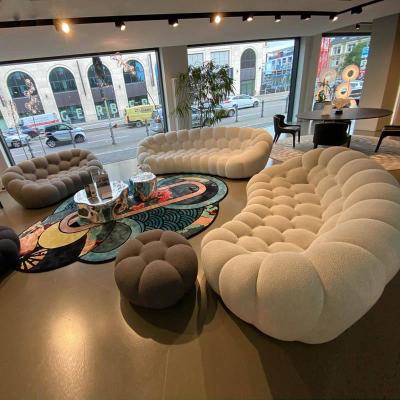 China Modern Luxury Stretch Bubble Sofa Chesterfield Set Living Room Furniture 3 Seater Fabric Velvet Roche Bobois for sale