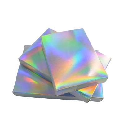 China 50 Pcs Recyclable Gift Party Paper Boxes Holographic Cosmetics Packaging Candy Wedding Cookie For Logo Eye Cream Printed Bags Cigar Boxes for sale