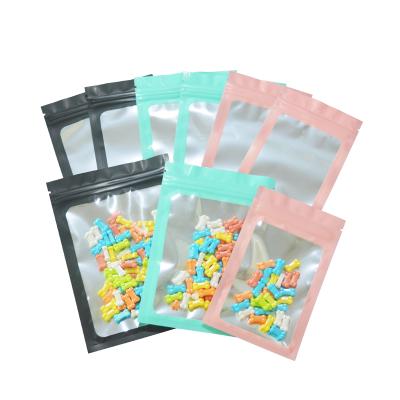 China Black Mylar Aluminum Foil Cigar Bags Lock Zipper Food Plastic Packaging Storage Small Pouch Clear Tea Bags UV Clear Ziplock Window Moisture Proof for sale