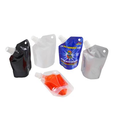 China 20 Pcs Moisture Proof 50ml Black Mylar Pouch Spout Shampoo Liquid Energy Drinks Coffee Beer Juice Beverage Water Bag Clear Plastic for sale