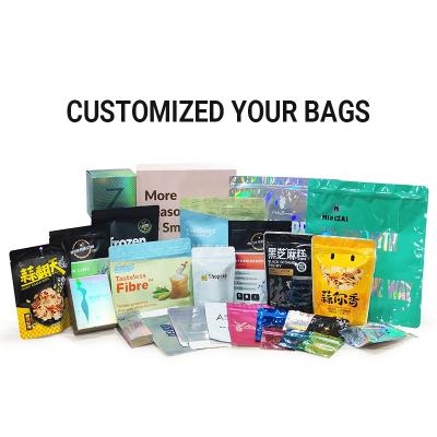 China Customized Printed Bags Moisture Proof With Your Own Logo Design Size Material Thickness Type Zip Lock Vacuum Roll Your Logo Customized 1 PCS Customized for sale