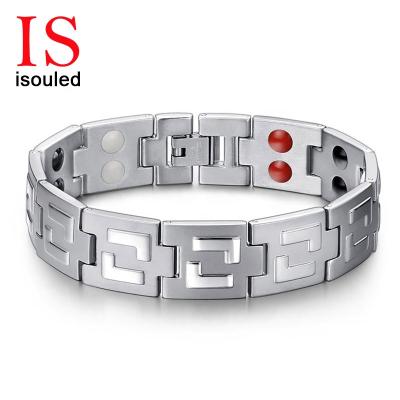 China Force 4 Dual Element Pure Titanium Bracelet Casual / Sporting Magnetic Therapy Bracelet for sale