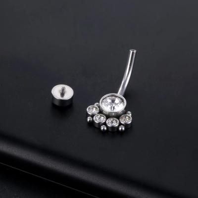 China 2022 Vintage Belly Bars Navel Rings Stainless Steel Navel Rings Style For Women Girls 14G Body Piercing for sale