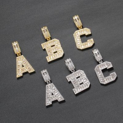 China 26 European and American Solid New Hiphop Jewelry Trend Hip Hop Necklace Letter Zirconium English Letter Pendant Wholesale for sale