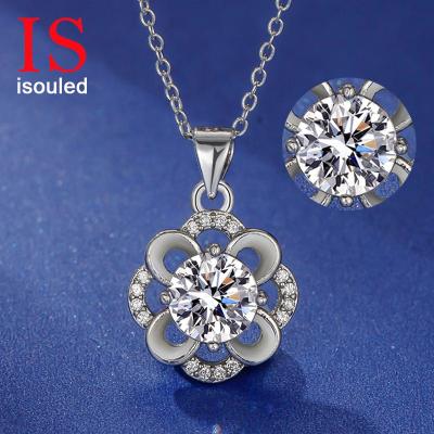 China Cheap Fashion Classic Moissanite Diamond Six Prong Necklace simple fashion 2022 for sale