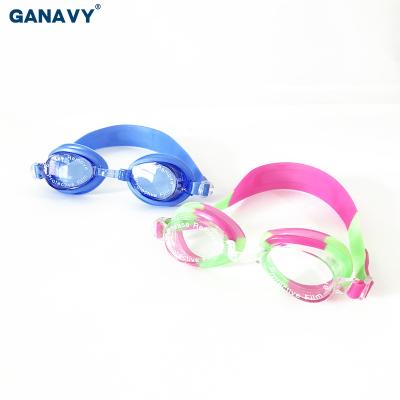 China Colorful soft silicone seal children's waterproof goggles anti-fog waterproof swimming swim goggles kids custom made for sale