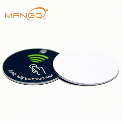 China PVC ABS/PVC Plastic Round Shape RFID Printable Coin Tag, Plastic Round Key Indicators, Subway Marks for sale