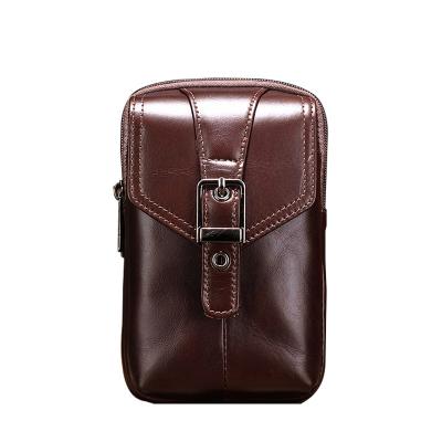 China Fashion 2023 new style vintage men bags small sling bags for phone Genuine Leather  shoulder bags with high quality wholesale for sale