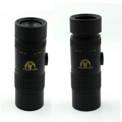 China 30mm lange Strecke Monocular-Teleskop justierbares Hand7x - 17x Prisma-BAK7 zu verkaufen