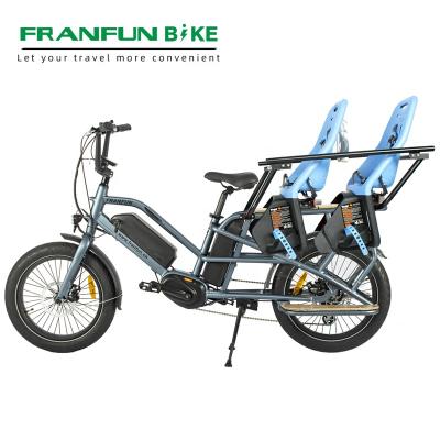 China FRANFUN Aluminum Alloy Long Tail 2 Wheel Delivery Electric Bike Electric Bicycle for Mom and Baby for sale