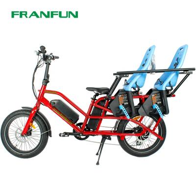 China FRANFUN 48V500W aluminum alloy long tail bicycle electric bicycle ebike delivery electric parent kits for sale