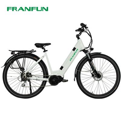 China CE ROHS Bafang M400 250W 350W Luxury Electric City Bikes Mid Mount Motor Road Electric Bicycle for sale