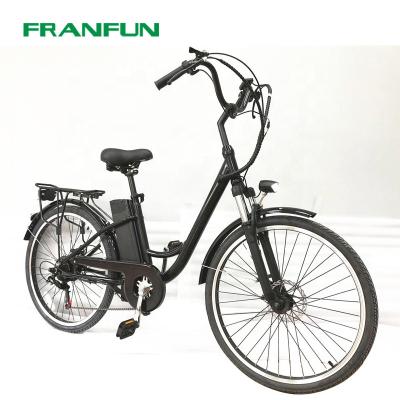 China FRANFUN 26 inch steel electric city bike Dutch electric lady bicycle on sale for sale