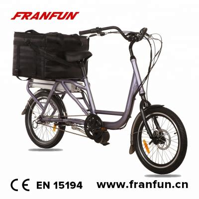 China FRANFUN Aluminum Alloy Food Delivery Electric Cargo Bike 48V14.5AH 500W Electric Cargo Bicycle 2 Wheel Ebike for sale