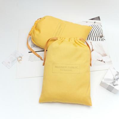 China Custom 100% Recyclable Cotton Canvas Hangover Kit Bag Drawstring Pouch Dust Bag For Shoes for sale