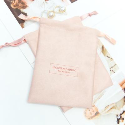 China Gift Bags Drawstring Microfiber Soap Packaging Pouch Microfiber Velvet Bag Recyclable High End Gift for sale