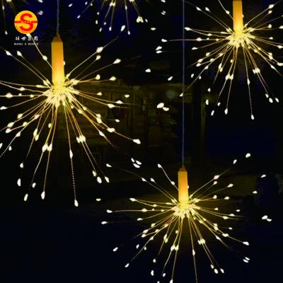 China Firework Lights WANG WORLD Patio Christmas Holiday Use Battery Operate Fairy Mini Led Firework Lights Smart Christmas Lights With Remote Controller for sale