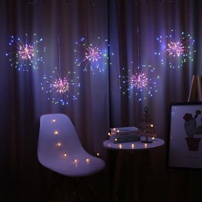 China Firework Lights Garden Curtain Home Decorative Smart String Lights 90L Dandelion Firework Lights Customize for sale