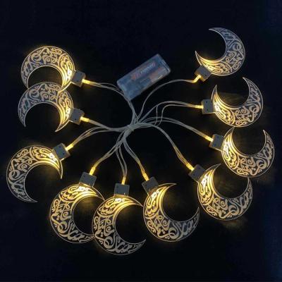 China Decorative Ramadan Lights Eid Mubarak Muslim Ramadan String Light Acrylic For Home Decoration 2*AA Battery String Lights for sale