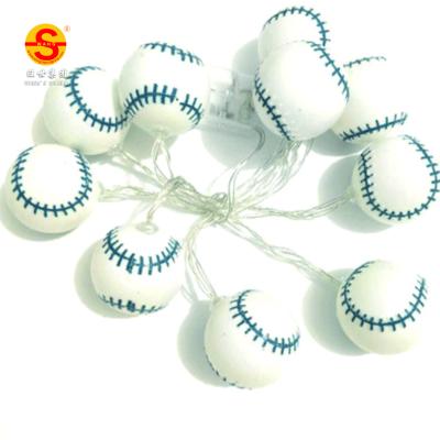 China Baseball String Light Wang World Baseball White Christmas Decoration Festival Weeding Birthday Celebration Warm Light for sale