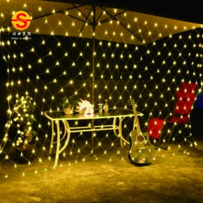 China Regular WANG WORLD Factory Supply Wedding Holiday Outdoor Reception Use 3*2m LED Fairy Net String 200l Christmas Light Outdoor Lights for sale