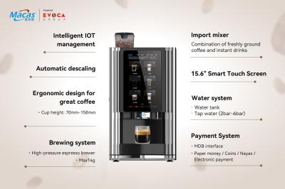 Cina Acciaio inossidabile 304 Commercial Coffee Espresso Vending Machine 57Kg in vendita