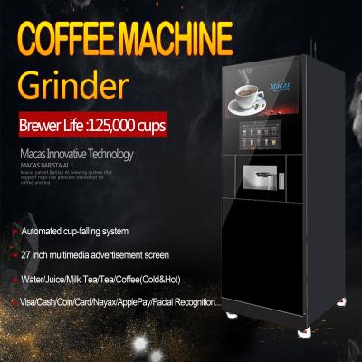 China Máquina de café comercial OEM Máquina automática de venta de café con cervecera de té en venta