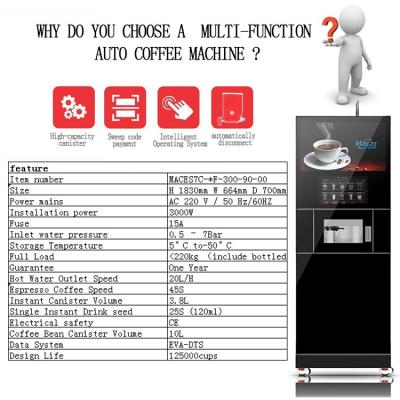 China Máquina de venta de café de acero inoxidable para oficina en alquiler en venta