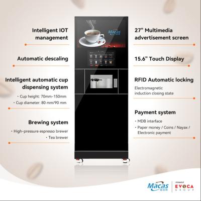 China 220VAC Touchscreen Automatische Kaffeemaschine QR-Code Bestellung zu verkaufen