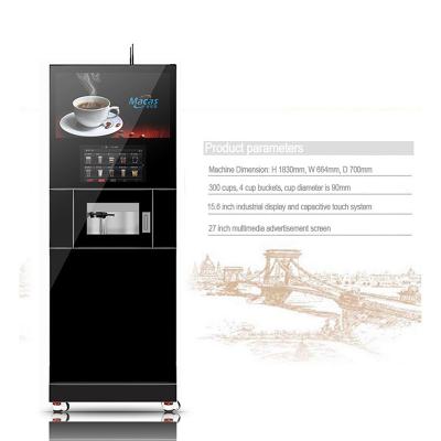 China Metal Glass Espresso Bean To Cup Coffee Vending Machine 3000W for sale