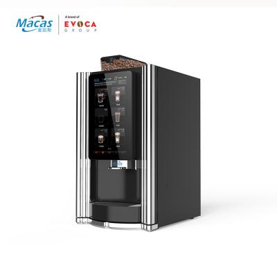 Cina Vendita diretta di fabbrica Automatica Commerciale Caffettiera Vending Machine 15,6 pollici Touch Screen Caldo Tè fresco macinato in vendita