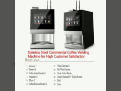 Stainless Steel Commercial Coffee Vending Machine for High Customer Satisfaction