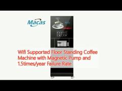 Wifi Supported Floor Standing Coffee Machine with Magnetic Pump and 1.5times/year Failure Rate