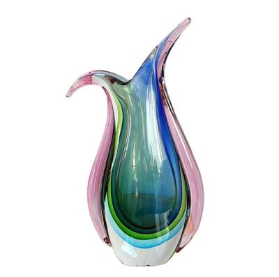 China Contemporary hot sale handmade glass vase table decoration in murano for sale