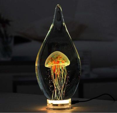 China Wholesale Handmade Glass Jellyfish Decoration Gift Light for sale