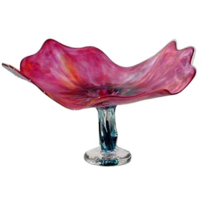 China Contemporary Custom Design Feet High Murano Glass Candy Dish for sale