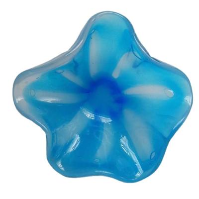 China Contemporary hot blue color handmade murano sale candy glass dish for sale